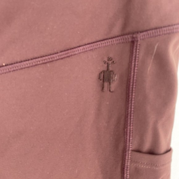 Smartwool Leggings Women’s large L burgundy merino wool 7/8 base layer hiking - Picture 3 of 8